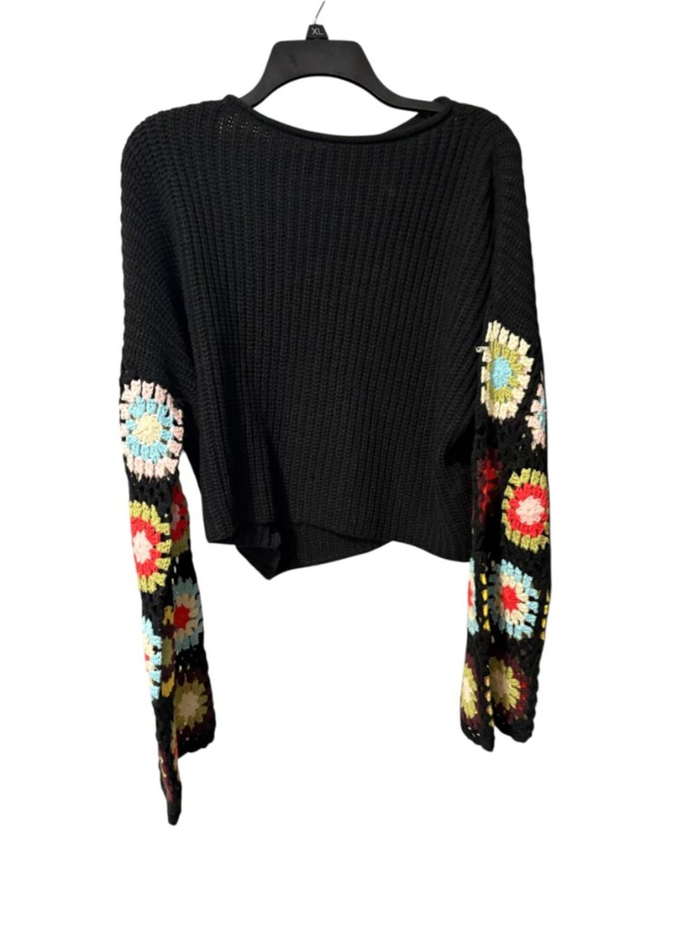 Francesca's Granny Square Crochet Sleeve Sweater - Picture 2 of 6